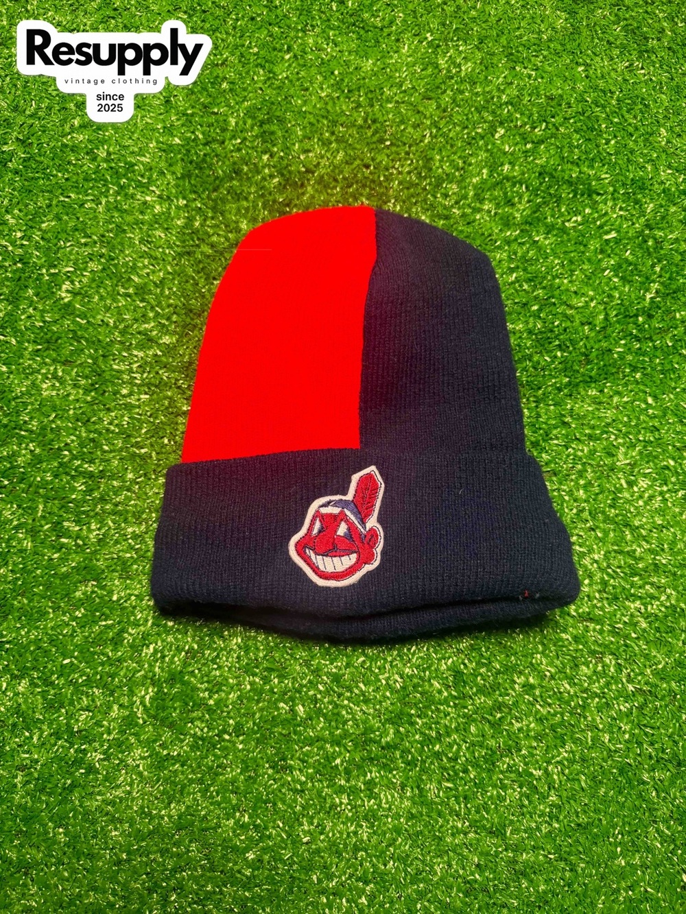 90’s Cleveland Indians Two Tone Beanie